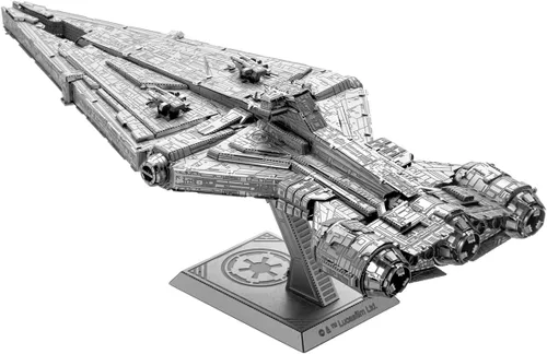 Vista 6 de Fascinations Metal Earth Premium Series Star Wars Imperial Light Cruiser 3D Kit de modelo de metal con pinzas