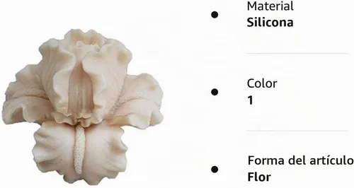 Vista 6 de Moldes de jabón de silicona para hacer jabón, moldes para manualidades, moldes de resina, flores 3D (14167)