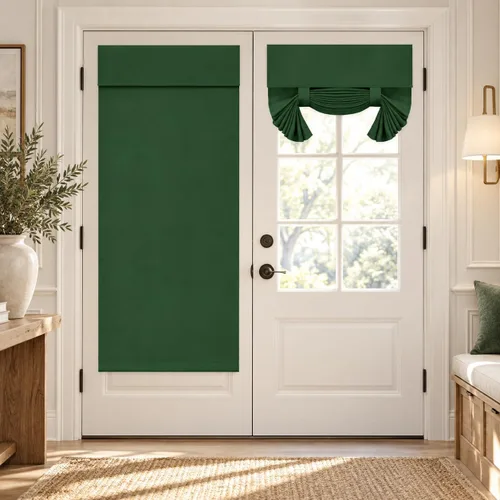 Vista 54 de Deconovo - Cortinas opacas para puerta francesa para ventana de puerta Gris oscuro