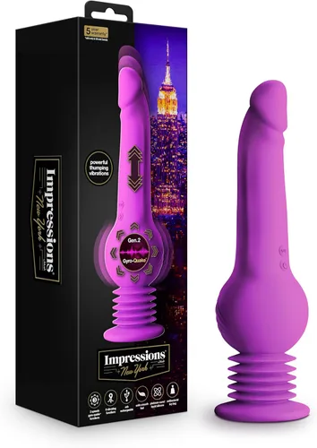 Vista 11 de Juguetes sexuales para adultos, Amsterdam 6.75 pulgadas, vibrador de empuje - Punto G, próstata, estimulador anal - 10 vibraciones RumblyTech