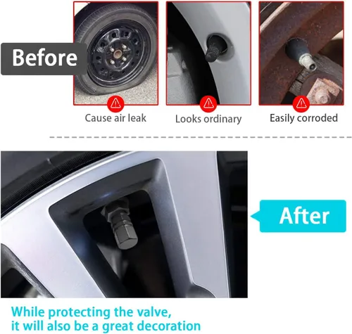 Vista 3 de 12 PCS tapones para válvulas de neumáticos de automóvil, tapas herméticas, universales para automóviles, bicicletas, motocicletas, SUV, accesorios