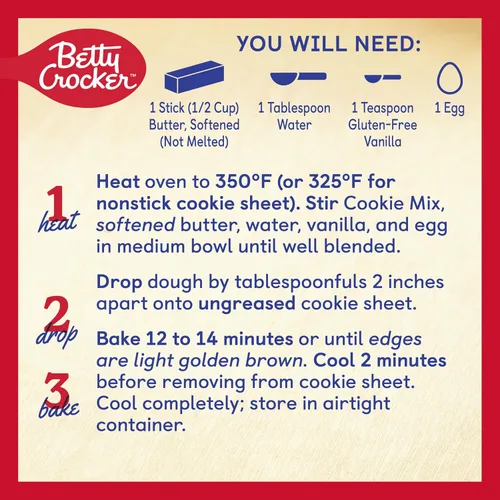 Vista 5 de Betty Crocker Mezcla de galletas con chispas de chocolate sin gluten, 19 onzas (paquete de 6)