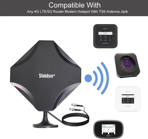 Vista 6 de Antena MIMO externa 4G LTE 5G Dual TS9 compatible con Netgear AT&T Nighthawk M7 Pro MR6110 MR6150 MR6500 M6 Pro M1 MR1100 Verizon Hotspots Router