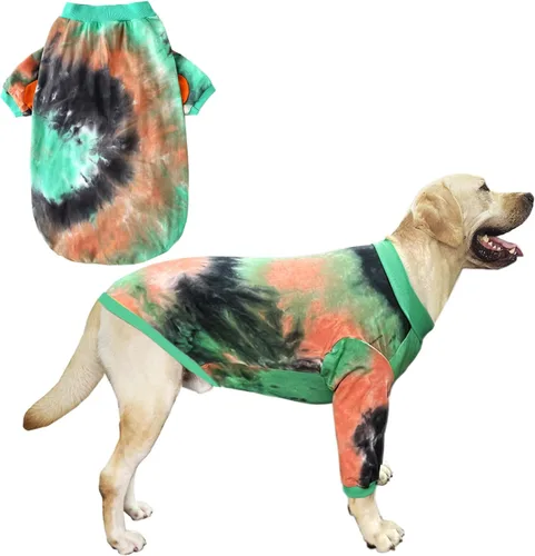 Vista 7 de Camisetas de algodón para perros, con estampado de dinosaurios, pijamas para mascotas, transpirable, ropa elástica para perros pequeños