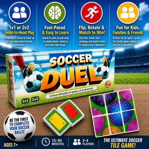 Vista 4 de Duelo de fútbol Juego de fútbol basado en acción Tema deportivo Mejora la concentración, agilidad mental, resolución de problemas Edades 5+