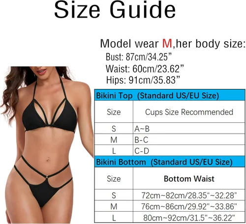 Vista 5 de SHERRYLO Traje de baño de tanga para mujer, sexy, brasileño, micro bikinis de cuerda, traje de baño triangular