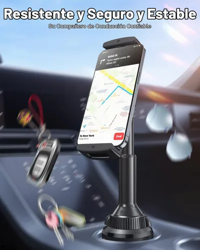 Vista 4 de APPS2Car Soporte para Tablet para Coche, Soporte con Portavasos para Tablet para Camión, Soporte para iPad Ajustable en Altura para Coche