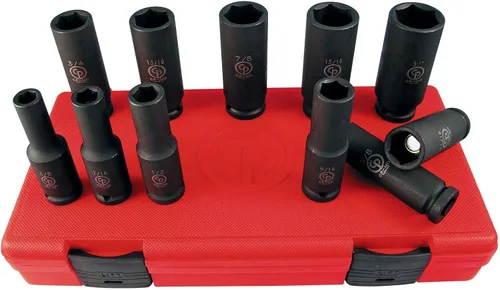 Vista 19 de Chicago Pneumatic SS814D - Unidad cuadrada de 1 pulgada, métrica profunda, 6 puntos, juego de llaves de impacto (4 piezas)