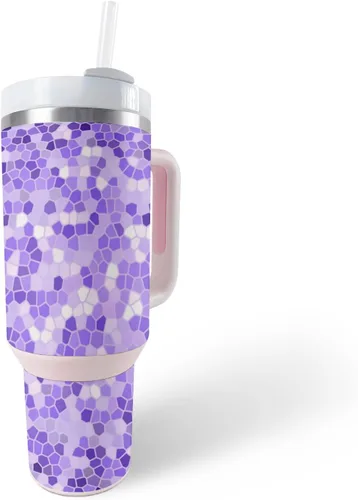 Vista 33 de MightySkins Skin - Vaso de vinilo compatible con Stanley The Quencher H2.0 FlowState de 40 onzas, color turquesa sólido, funda protectora, duradera