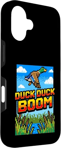 Vista 3 de Funny Duck Hunting Pixel Art Retro Gamer 8-Bit Arcade Boom Caso para iPhone 16