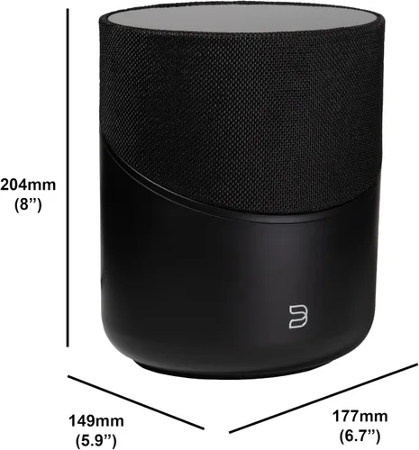 Vista 3 de Bluesound Pulse M - Altavoz inalámbrico de transmisión de música omnihíbrido con Bluetooth, color negro, compatible con Alexa y Siri