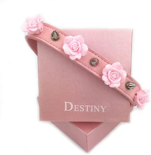 Vista 8 de Destiny Love Gargantilla hecha a mano con flor de rosa, collar de terciopelo con caja para mujeres y hombres