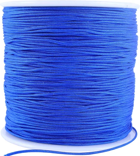 Vista 84 de KONMAY 1 rollo de cuerda de nailon de 150 yardas, trenzado de 0.016 in de nailon Shamballa Macramé/cordón de cuentas, cordón de nudo chino, cuerda