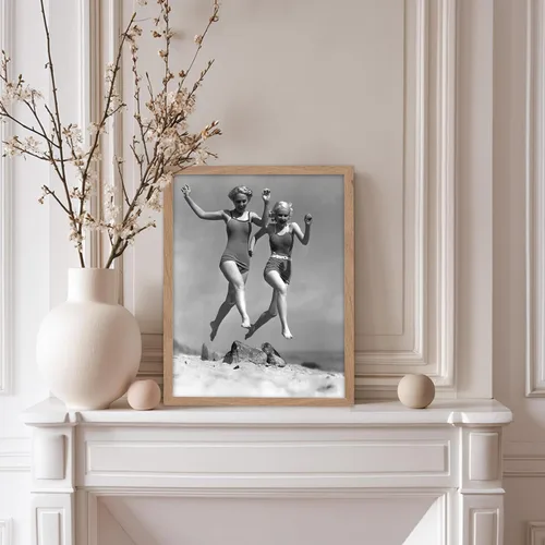 Vista 5 de Poster Master Póster vintage de mujeres en la playa, impresión de moda, arte de traje de baño, regalo glamoroso para hombres, mujeres, nadadores