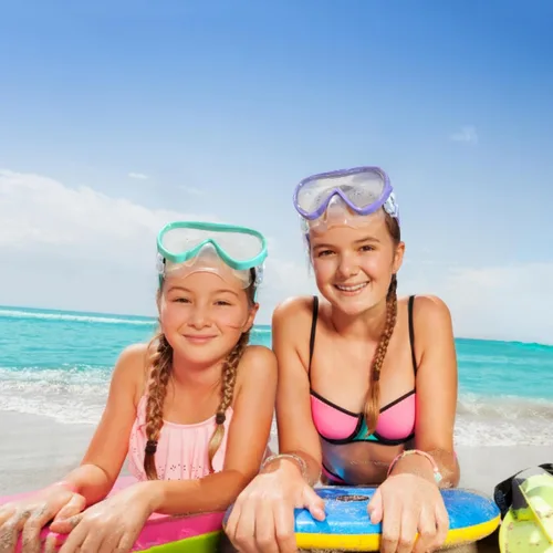 Vista 7 de Juego de esnórquel para niños, máscara de buceo para niños, gafas de natación antivaho y equipo de esnórquel seco para niños y niñas de 4 a 14 años