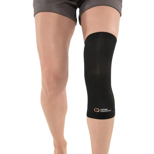 Vista 6 de Manga de recuperación de rodilla por compresión de cobre, garantizada más alto contenido de cobre con ajuste infundido. Mejor soporte de compresión