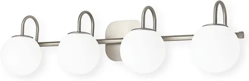 Vista 12 de Moderna lámpara negra para tocador de baño, accesorios de iluminación de 3 luces, marco y pantalla de globo de vidrio blanco leche, aplique de pared