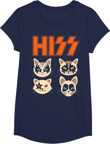 Vista 62 de Camiseta Hiss Funny Cats Kittens Rock Rockin, Negro