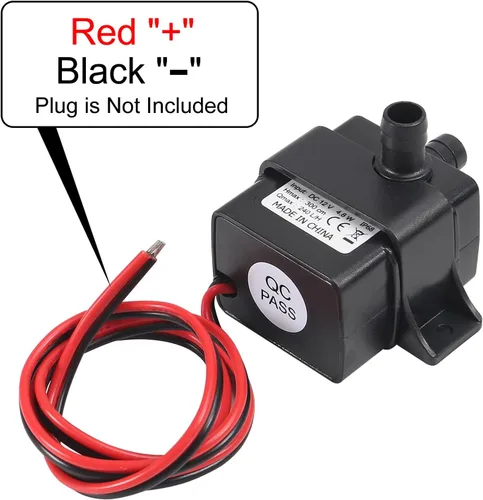 Vista 3 de DIANN Mini bomba de agua sumergible DC 12 V pequeña bomba de fuente (4.8 W 240 L/H) con tubo de 3.3 pies 0.315x0.394 in para fuente de acuario