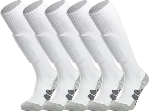 Vista 35 de APTESOL - Calcetas de fútbol hasta la rodilla (paquetes de 1/3/5) Calcetas acojinadas para niños, jóvenes, adultos, para equipos deportivos OTC