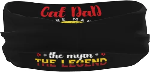 Vista 5 de Cat Dad The Man The Myth The Legend Headband for Men Women Sports Sweatband for Fitness Exercise Moisture Wicking Running Yoga Hairbands