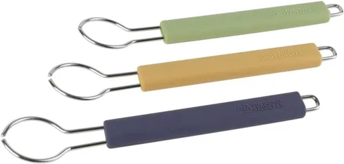 Vista 6 de Redecker Mango de cepillo para platos, acero inoxidable y silicona, azul oscuro, sistema patentado de cabezal reemplazable, fabricado en Alemania