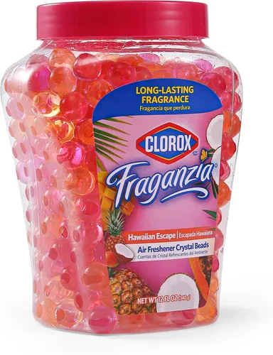 Vista 2 de Clorox Fraganzia Crystal Beads Ambientador con aroma hawaiano de escape, desodorante de habitación de larga duración, cuentas de gel eliminador