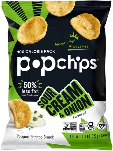 Vista 9 de Popchips Paquete variado de papas fritas, porciones individuales de 0.8 onzas (paquete de 24), 4 sabores: 8 sal marina, 8 barbacoa, 4 crema agria