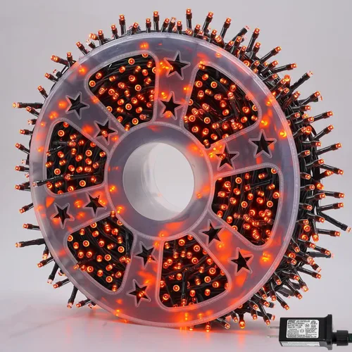 Vista 17 de QITONG Guirnalda de 500 luces LED de Navidad de 165 pies para exteriores, impermeable, luces multicolor con 8 modos, cable verde, luces parpadeantes