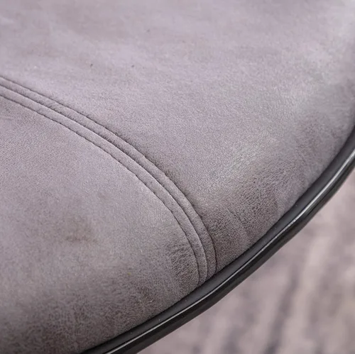 Vista 6 de Roundhill Furniture Masaccio Weathered Grey Airlift - Taburete giratorio ajustable con base cromada, juego de 2 Gris(Weathered Gray)