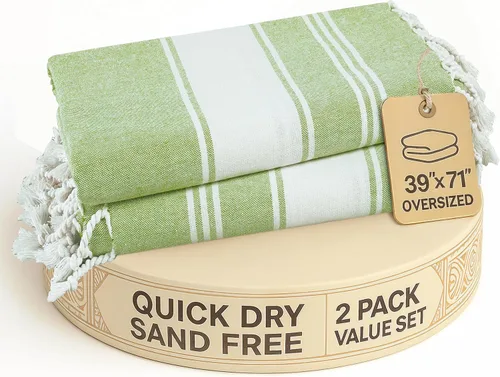 Vista 53 de LANE LINEN Toalla de Playa, Paquete de 2 Toallas de Playa de Gran Tamaño, 39"x71", Toallas de Piscina de Secado Rápido para Adultos, Absorbentes a