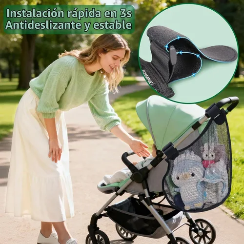Vista 4 de Red de carga lateral para cochecito: accesorio universal para carrito