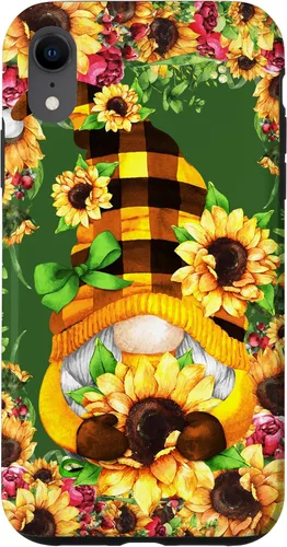 Vista 24 de iPhone 16 Unique Summer Gnome For Hippie With Cute Sunflower Gnomie Case