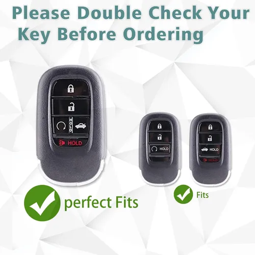 Vista 2 de Compatible con funda para llavero Honda 2022 2023 2024 Accord Civic CRV Pilot Odyssey 11ª generación Accesorios llavero carcasa anillo funda