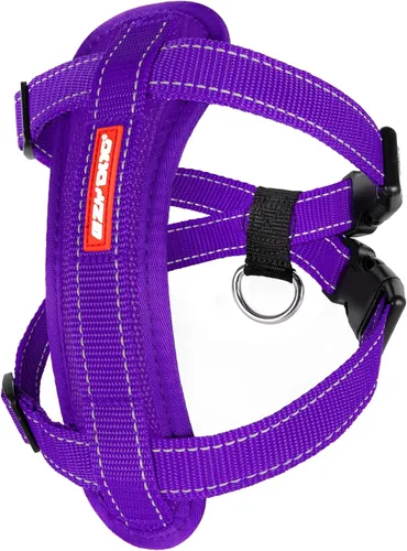 Vista 5 de EzyDog Arnés para perro sin tirones con placa de pecho – Arnés a prueba de escape con costuras reflectantes y acolchado cómodo para paseos fáciles