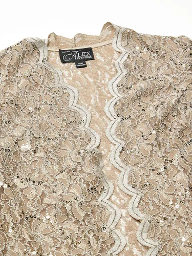 Vista 7 de Alex Evenings Vestido tipo chaqueta de encaje de talla grande para mujer