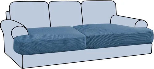 Vista 17 de H.VERSAILTEX Funda elástica para sillón con cojín en forma de T, fundas de cojín en T para sillón y sofá de sala de estar, funda para sofá, funda