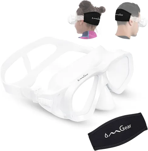 Vista 9 de OMGear - Gafas de natación con cubierta para la nariz, máscara de buceo y esnórquel, máscara para niños y adultos, máscara de esnórquel para buceo