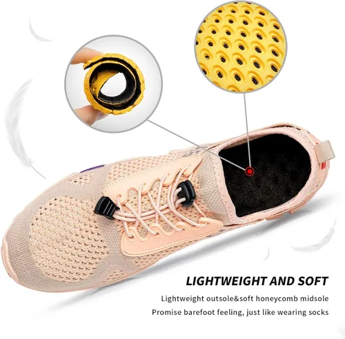 Vista 4 de SOBASO Zapatos de agua para mujer, secado rápido, senderismo, natación, playa, río, zapatos para pesca, deportes acuáticos, buceo, vela, viajes