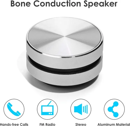 Vista 2 de Mini altavoz Bluetooth de conducción ósea, altavoz inalámbrico portátil, sonido de graves estéreo, altavoces portátiles creativos, reproductor