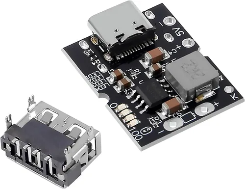 Vista 8 de 12 unidades tipo C USB 5V 2A Step-Up módulo de alimentación convertidor de aumento de batería de litio placa de protección de carga con indicador