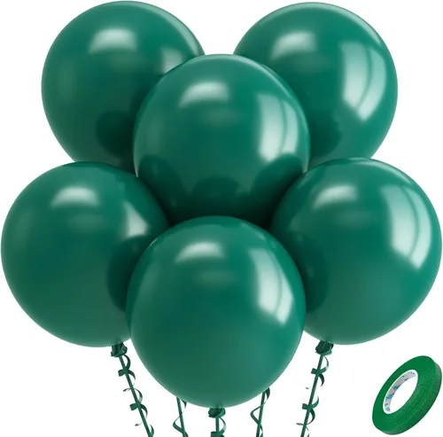 Vista 160 de Bezente - Globos redondos de látex cromado metálico plateado para helio, paquete de 100 unidades de 12 pulgadas Globos plateados para decoraciones