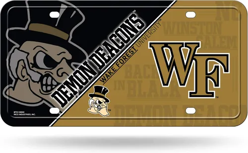 Vista 38 de NCAA etiqueta de metal para auto, negro
