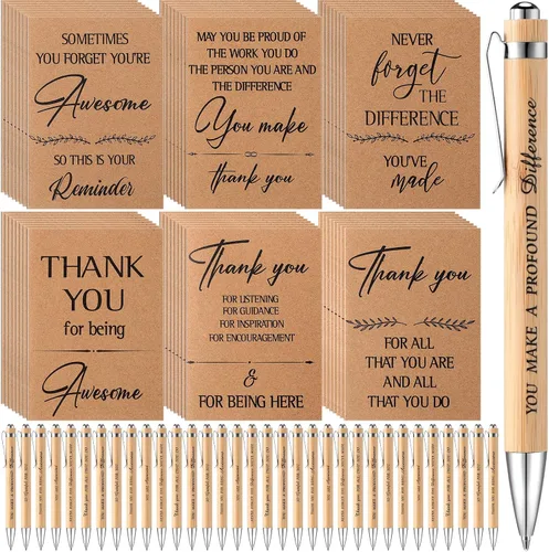 Vista 8 de Chuangdi 96 piezas de regalo de agradecimiento a los empleados, regalos de agradecimiento para compañeros de trabajo, cuaderno inspirador