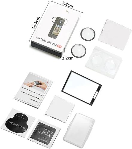 Vista 7 de Protector de pantalla para cámara de acción Insta360 X4, resistente a los arañazos, revestimiento óptico antihalación, resistente a los arañazos
