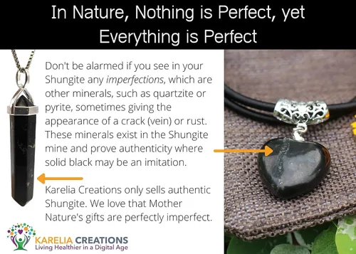 Vista 6 de Karelia Creations Shungite - Colgante y collar de ala de ángel Bloqueador de filtro de protección auténtico para adultos y adolescentes, unisex