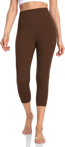 Vista 2 de HeyNuts Leggings capri esenciales de cintura alta para yoga, control de abdomen, pantalones recortados de entrenamiento de 21 pulgadas