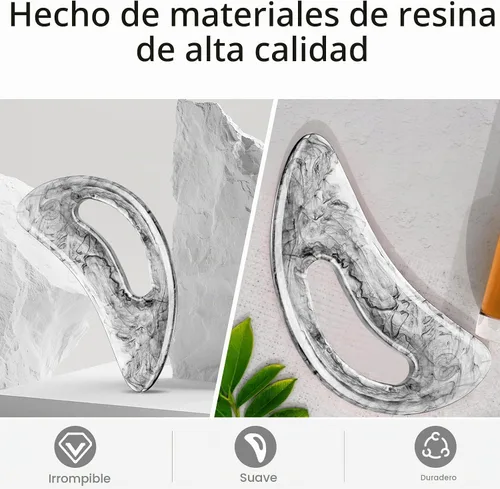 Vista 4 de Gran herramienta de masaje Gua Sha, masajeador de drenaje linfático, cuerpo Negro