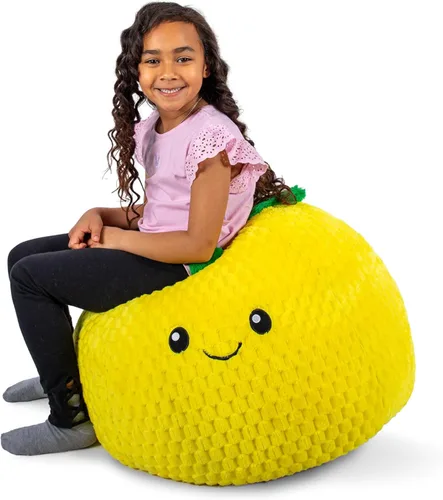 Vista 21 de Big Joe Avocado PlushiPals - Silla de puf súper suave para niños, ultra suave mezcla de poliéster y peluche, 2.5 pies recargable 2.5 feet