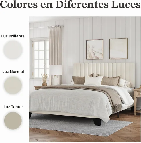 Vista 7 de IOILORI Marco de cama tamaño Twin, plataforma tapizada de terciopelo con cabecera ajustable capitoné, marco resistente y listones, silencioso,